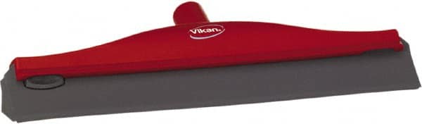 Vikan - 16" Rubber Blade Ceiling Squeegee - Double Edge, Red, Plastic Holder - Americas Tooling