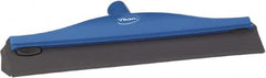 Vikan - 16" Rubber Blade Ceiling Squeegee - Double Edge, Blue, Plastic Holder - Americas Tooling