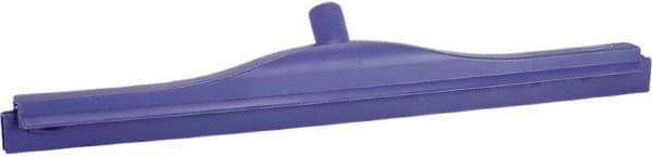 Vikan - 24" Rubber Blade Floor Squeegee - Double Edge, Purple, Plastic Holder - Americas Tooling