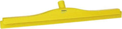 Vikan - 24" Rubber Blade Floor Squeegee - Double Edge, Yellow, Plastic Holder - Americas Tooling