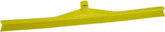 Vikan - 27.56" Rubber Blade Floor Squeegee - Single Edge, Yellow, Plastic Holder - Americas Tooling