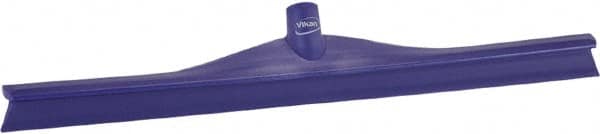 Vikan - 23.62" Rubber Blade Floor Squeegee - Single Edge, Purple, Plastic Holder - Americas Tooling