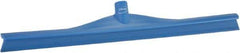 Vikan - 23.62" Rubber Blade Floor Squeegee - Single Edge, Blue, Plastic Holder - Americas Tooling