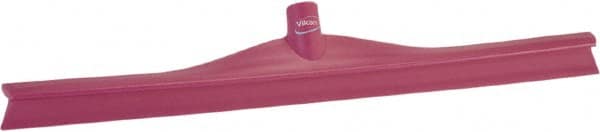 Vikan - 23.62" Rubber Blade Floor Squeegee - Single Edge, Pink, Plastic Holder - Americas Tooling