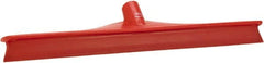 Vikan - 19.67" Rubber Blade Floor Squeegee - Single Edge, Red, Plastic Holder - Americas Tooling