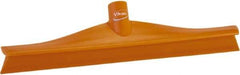 Vikan - 15-3/4" Rubber Blade Floor Squeegee - Single Edge, Orange, Plastic Holder - Americas Tooling