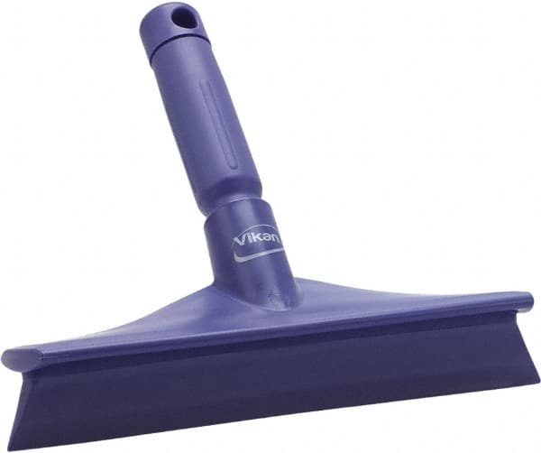 Vikan - 9.84" Rubber Blade Bench Squeegee - Single Edge, Purple, Plastic Holder - Americas Tooling