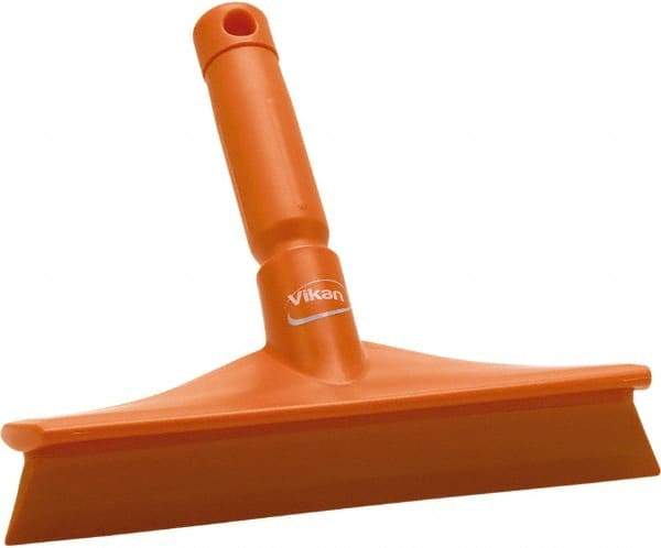 Vikan - 9.84" Rubber Blade Bench Squeegee - Single Edge, Orange, Plastic Holder - Americas Tooling