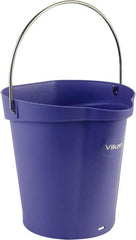 Vikan - 1-1/2 Gal, Polypropylene Round Purple Single Pail with Pour Spout - Handle Included - Americas Tooling