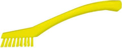 Vikan - 5/8" Bristle Length, Polyester Food Service Brush - 2-5/16" Long x 1/2" Wide Head, 8" OAL, Yellow, Polypropylene Block - Americas Tooling