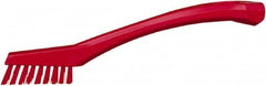 Vikan - 5/8" Bristle Length, Polyester Food Service Brush - 2-5/16" Long x 1/2" Wide Head, 8" OAL, Red, Polypropylene Block - Americas Tooling