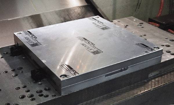 Mitee-Bite - Square Aluminum CNC Clamping Pallet - 378mm Wide x 378mm Long x 25.4mm Thick - Americas Tooling