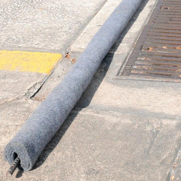 UltraTech - 3.3 Gal, 8' Long, 3" Diam, Ultra-X-TEX Trench Filter Boom - Stormwater & Construction, Gray - Americas Tooling