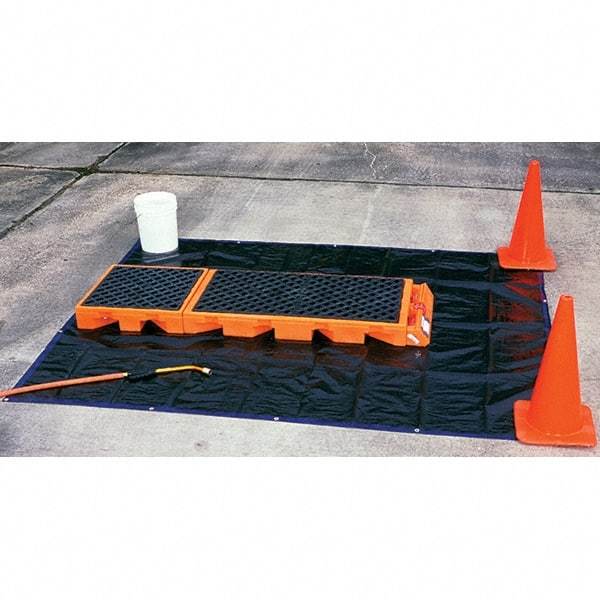 UltraTech - 99 Gal Sump, 4,500 Lb Capacity, Linear Low-Density Polyethylene Decon Deck, Non-Ambulatory - 82-1/2" Long x 25.88" Wide x 5-3/4" High - Americas Tooling