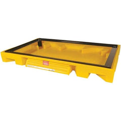 UltraTech - 111 Gal Sump, 3,000 Lb Capacity, 2 Drum, Polyethylene Safety Cabinet Bladder System - 63" Long x 38.5" Wide x 6-1/4" High - Americas Tooling