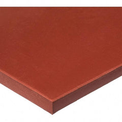 Value Collection - 12" Long, 12" Wide, Silicone Rubber Foam Sheet - 60A Durometer, Red, -60 to 400°F, 700 psi Tensile Strength, Adhesive Backing - Americas Tooling