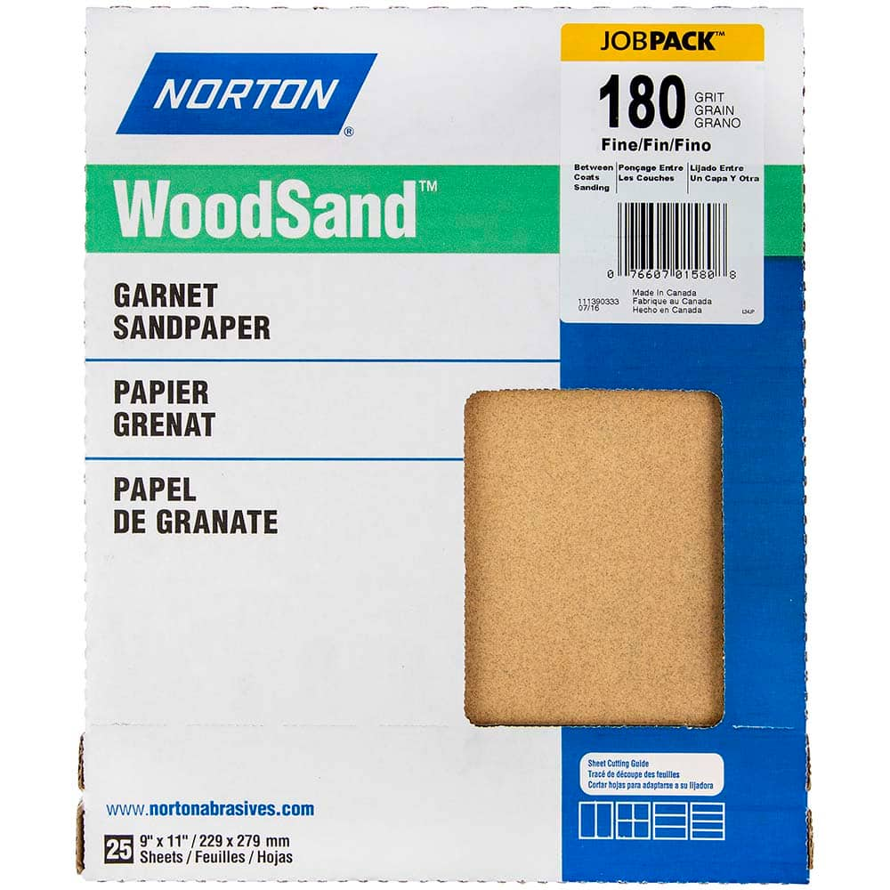 Norton - Sanding Sheets Abrasive Material: Garnet Grade: Fine - Americas Tooling