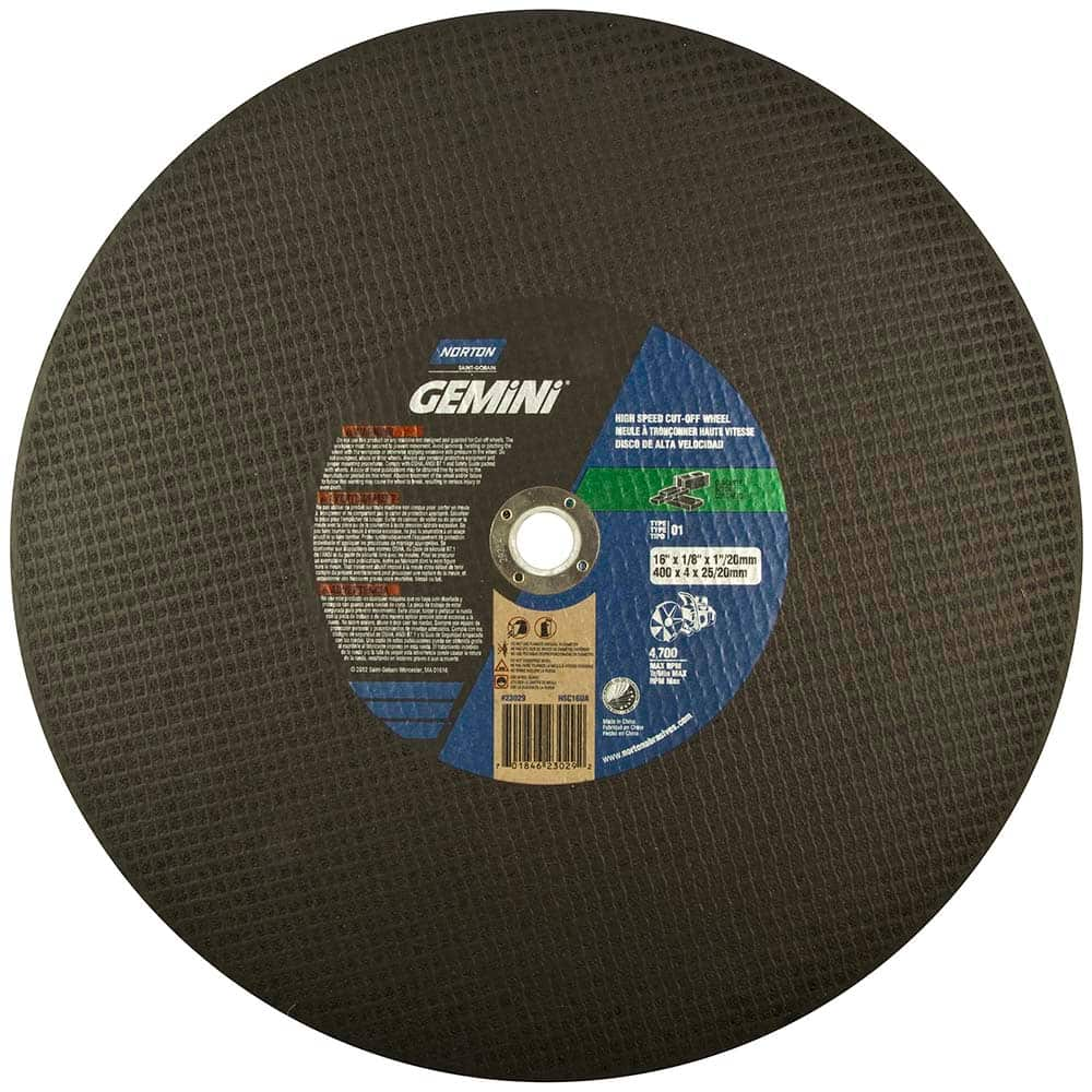 Norton - 12 x 1/8, 1" Hole 24 Grit Silicon Carbide Cutoff Wheel - Americas Tooling