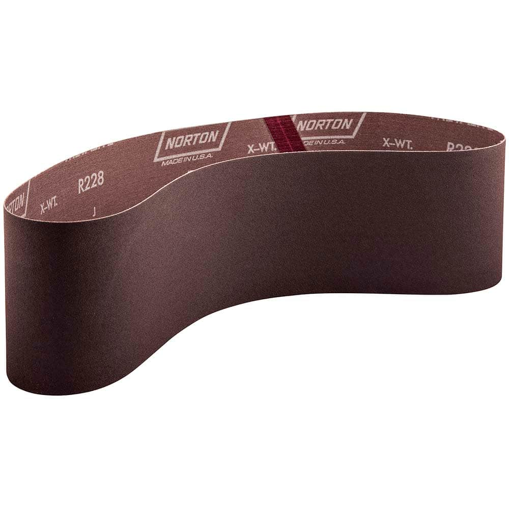 Norton - 4" Wide x 36" OAL, 36 Grit, Aluminum Oxide Abrasive Belt - Americas Tooling