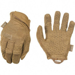 Mechanix Wear - Size M Work Gloves - For Mechanic's & Lifting, Uncoated, Hook & Loop Cuff, Full Fingered, Tan, Paired - Americas Tooling