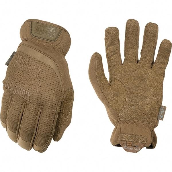 Mechanix Wear - Size 2XL Work Gloves - For Mechanic's & Lifting, Uncoated, Elastic Band Cuff, Full Fingered, Tan, Paired - Americas Tooling