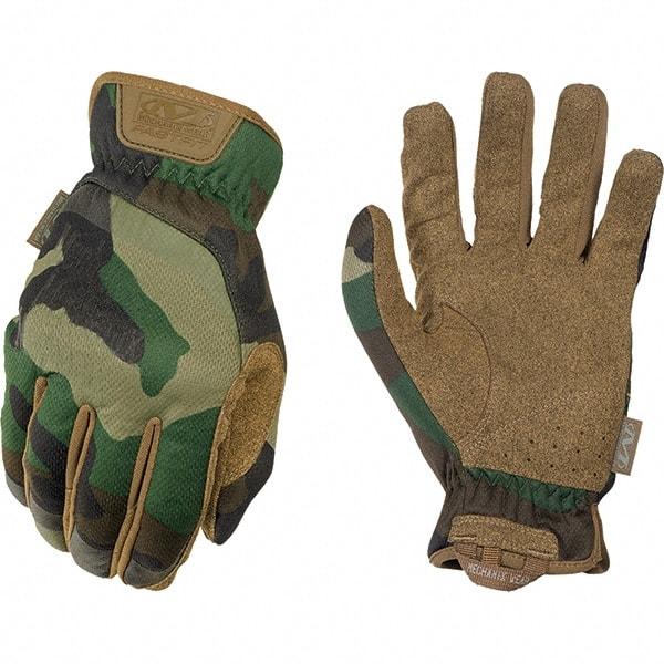 Mechanix Wear - Size 2XL Work Gloves - For Mechanic's & Lifting, Uncoated, Elastic Band Cuff, Full Fingered, Camouflage, Paired - Americas Tooling