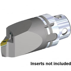 Kennametal - Left Hand Cut, Size KM4X63, VB.. 160408 & VB.. 332 Insert Compatiblity, Internal Modular Turning & Profiling Cutting Unit Head - 115mm Head Length, Through Coolant, Series KM4X - Americas Tooling