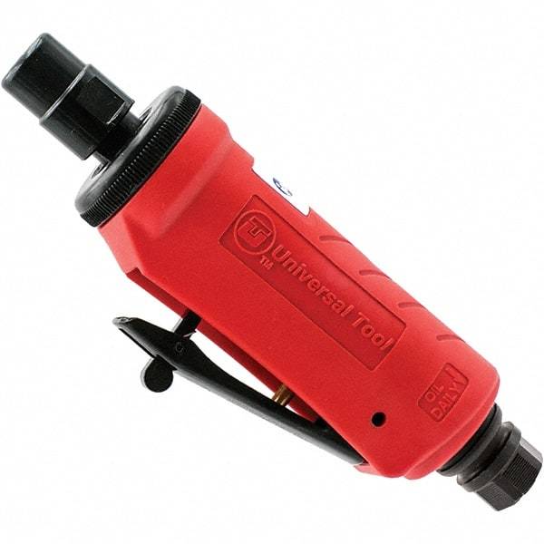 Universal Tool - 1/4" Collet, Straight Handle, Air Straight Die Grinder - Rear Exhaust, 4 CFM, 0.5 hp, 90 psi, 1/4" Inlet - Americas Tooling