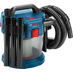 Bosch - 2.6 Gal Plastic Tank, Battery Powered Wet/Dry Vacuum - 18 Volt, 6.3 Amps, 5-1/4' Hose Fitting, Cordless - Americas Tooling