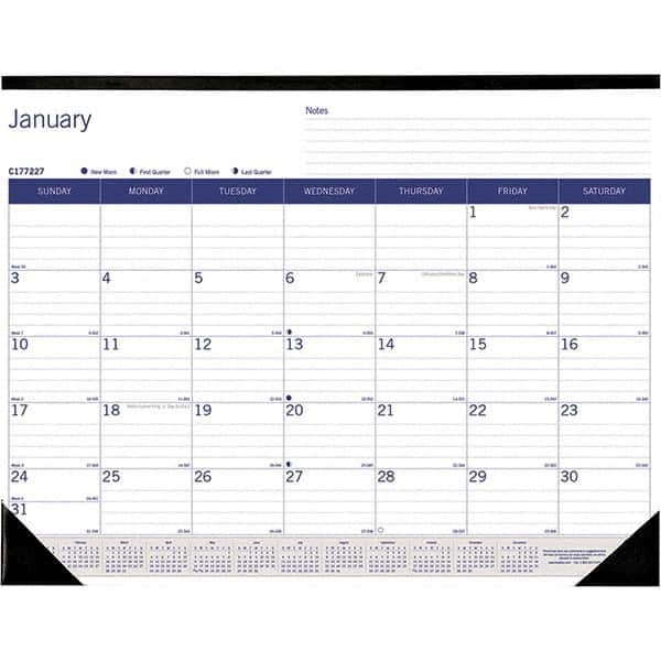 Blueline - Note Pads, Writing Pads & Notebooks Writing Pads & Notebook Type: Desk Pad Calendar Size: 22 x 17 - Americas Tooling