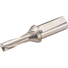 Kyocera - 3-3/4" Max Drill Depth, 3xD, 1-1/4" Diam, Indexable Insert Drill - 2 Inserts, 1-1/2" Shank Diam, Weldon Shank - Americas Tooling