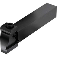 Seco - Tool Block Style 150.10-JETI, 15.49mm Blade Height, 80.3mm OAL, 5/8" OAH, Indexable Cutoff Blade Tool Block - 0.63mm Shank Height, 5/8" Shank Width, Through Coolant - Americas Tooling