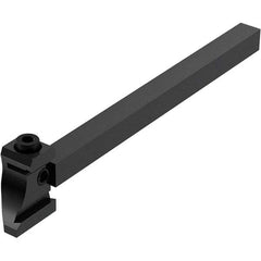 Seco - Tool Block Style 150.10-JETI, 15.49mm Blade Height, 136mm OAL, 10mm OAH, Indexable Cutoff Blade Tool Block - 10mm Shank Width, Through Coolant - Americas Tooling