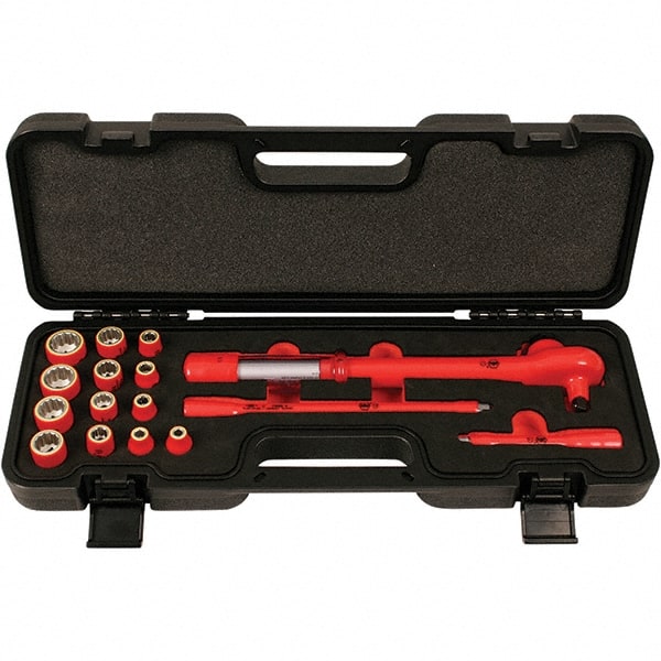 Wiha - 16 Piece Adjustable Torque Wrench & Socket Set - Americas Tooling