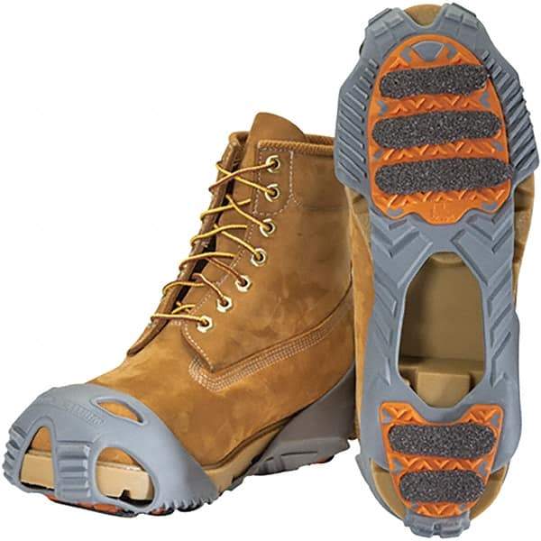 Winter Walking - Size 9.5-11, (Women's Size 11.5+) Overshoe Cleat - Grit Traction, Orange & Gray - Americas Tooling