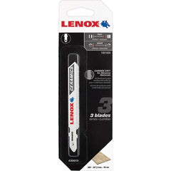 Lenox - Jig Saw Blades Blade Material: Bi-Metal Blade Length (Inch): 3-1/2 - Americas Tooling