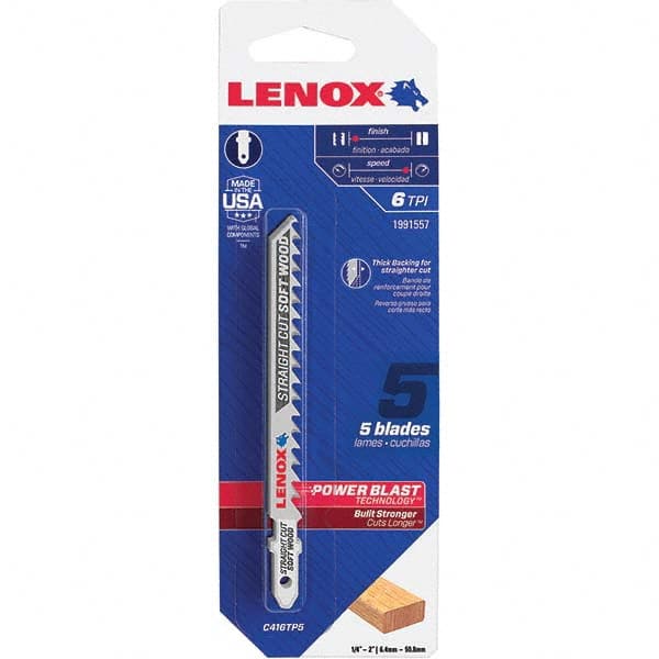 Lenox - Jig Saw Blades Blade Material: Bi-Metal Blade Length (Inch): 4 - Americas Tooling