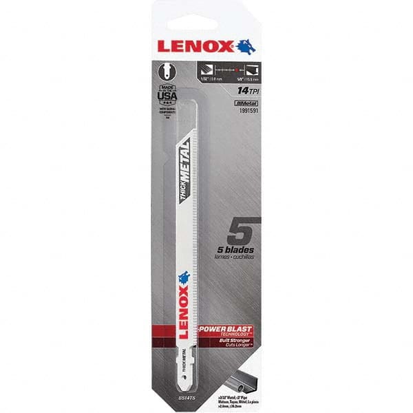 Lenox - Jig Saw Blades Blade Material: Bi-Metal Blade Length (Inch): 5-1/4 - Americas Tooling