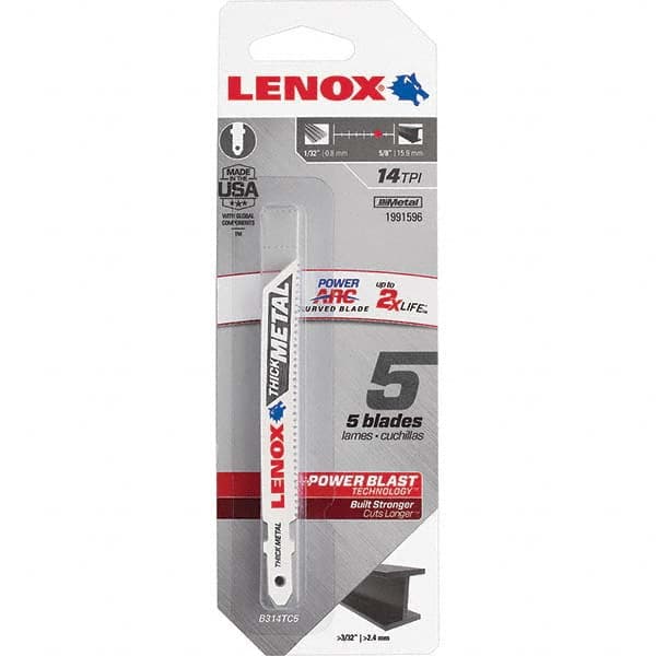 Lenox - Jig Saw Blades Blade Material: Bi-Metal Blade Length (Inch): 3-5/8 - Americas Tooling