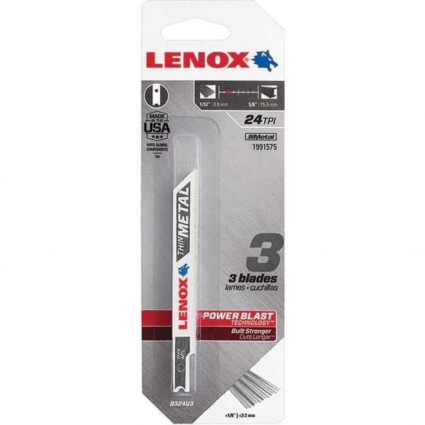 Lenox - Jig Saw Blades Blade Material: Bi-Metal Blade Length (Inch): 3-5/8 - Americas Tooling