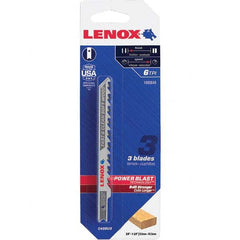 Lenox - Jig Saw Blades Blade Material: Bi-Metal Blade Length (Inch): 4 - Americas Tooling