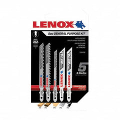 Lenox - Jig Saw Blade Sets Blade Material: Bi-Metal Minimum Blade Length (Inch): 3-5/8 - Americas Tooling