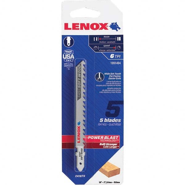 Lenox - Jig Saw Blades Blade Material: Bi-Metal Blade Length (Inch): 4 - Americas Tooling