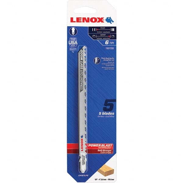 Lenox - Jig Saw Blades Blade Material: Bi-Metal Blade Length (Inch): 6 - Americas Tooling