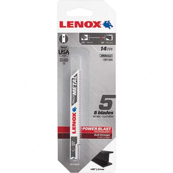 Lenox - Jig Saw Blades Blade Material: Bi-Metal Blade Length (Inch): 3-5/8 - Americas Tooling