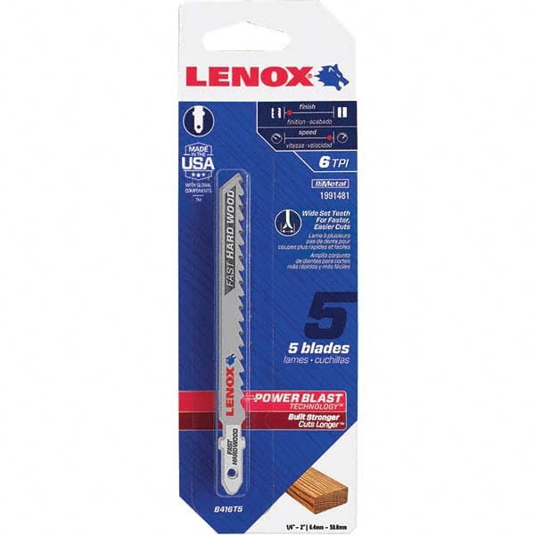 Lenox - Jig Saw Blades Blade Material: Bi-Metal Blade Length (Inch): 4 - Americas Tooling