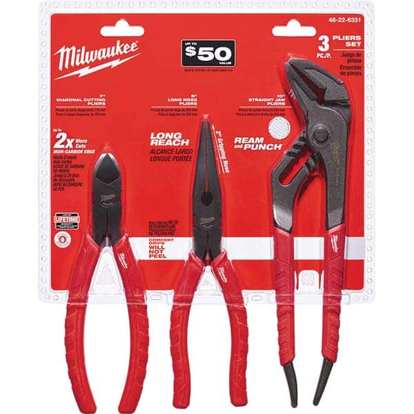 Milwaukee Tool - Plier Sets Set Type: Plier Set Number of Pieces: 3.000 - Americas Tooling