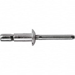 STANLEY Engineered Fastening - Size 8 Dome Head Stainless Steel Structural with Locking Stem Blind Rivet - Stainless Steel Mandrel, 0.08" to 3/8" Grip, 1/4" Head Diam, 0.261" to 0.276" Hole Diam, 0.153" Body Diam - Americas Tooling