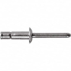 STANLEY Engineered Fastening - Size 8 Dome Head Stainless Steel Structural with Locking Stem Blind Rivet - Stainless Steel Mandrel, 0.08" to 3/8" Grip, 1/4" Head Diam, 0.261" to 0.276" Hole Diam, 0.162" Body Diam - Americas Tooling