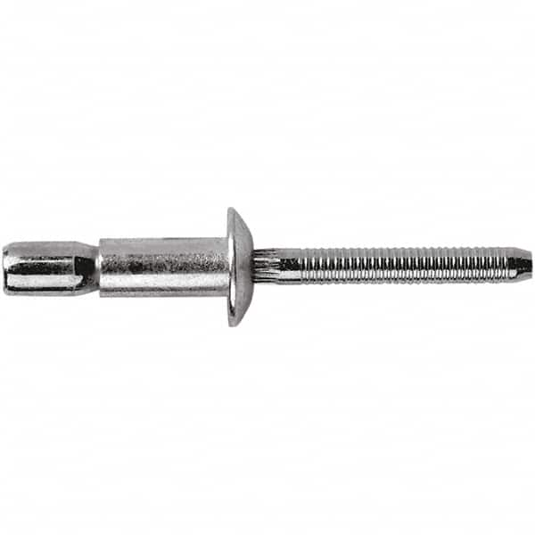 STANLEY Engineered Fastening - Size 6 Dome Head Aluminum Structural with Locking Stem Blind Rivet - Aluminum Mandrel, 0.062" to 0.437" Grip, 3/16" Head Diam, 0.194" to 0.204" Hole Diam, 0.122" Body Diam - Americas Tooling